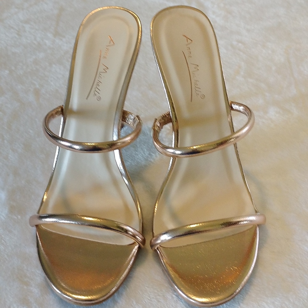 Anne Michelle open toe heel shoes size US 6.5